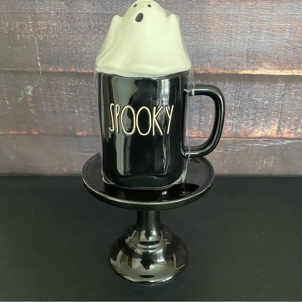 Rae Dunn Spooky Mug with Ghost Topper